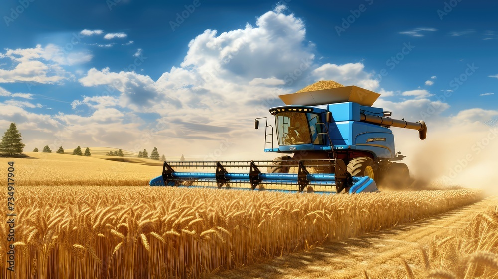 Fototapeta premium agriculture combine farm