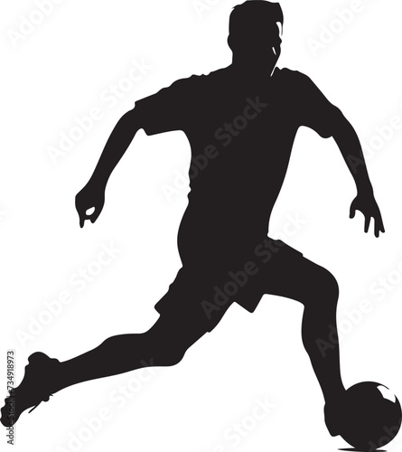 futsal player silhouette vector  soccer player 