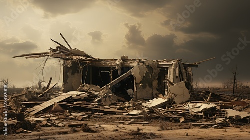devastation tornado damage building