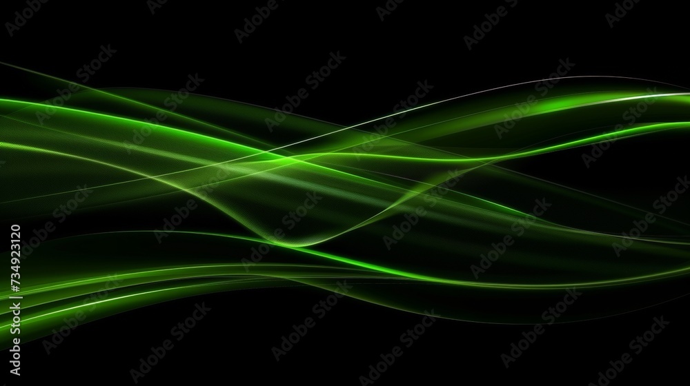 Dynamic green and black wave patterns modern abstract digital art background design concept Dynamic green and black wave patterns modern abstract digital art background design concept