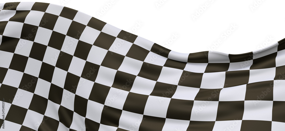 Fototapeta premium finish flag 3d background muster - PNG