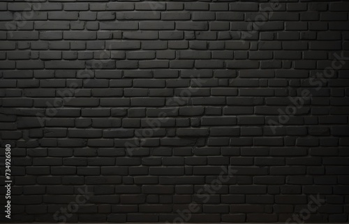Texture of black brick wall dark background