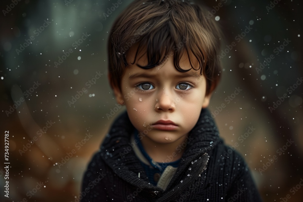 Boy Sprints With Tears Streaming Down His Face Boy Sprints With Tears Streaming Down His Face