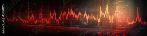 Lost and Profit Stock Market - Red Descending Lines