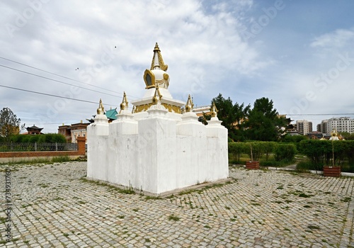 Traditional stupa traditional sacred place - Mongolia, 