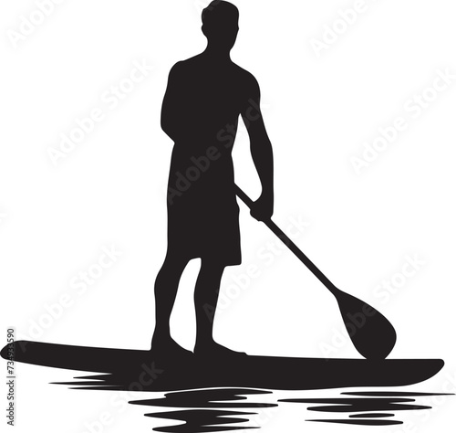 paddle boarding silhouette vector standup paddle boarding SUP silhouettes