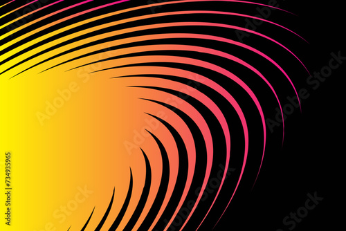 James rifled gun barrel grooves. Horizontal background, vector pattern, rifled channels.