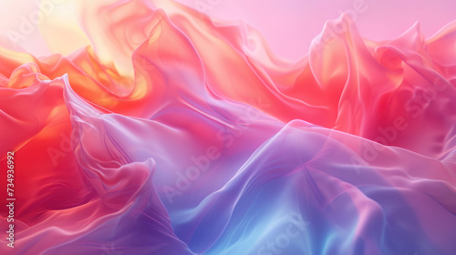 Abstract waves, colorful liquid, splash. Flowing artistic patterns in pink and blue tones. Modern aesthetic background design