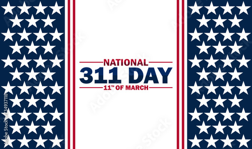 National 311 Day Vector Illustration. 11th Of March. Suitable for greeting card, poster and banner.