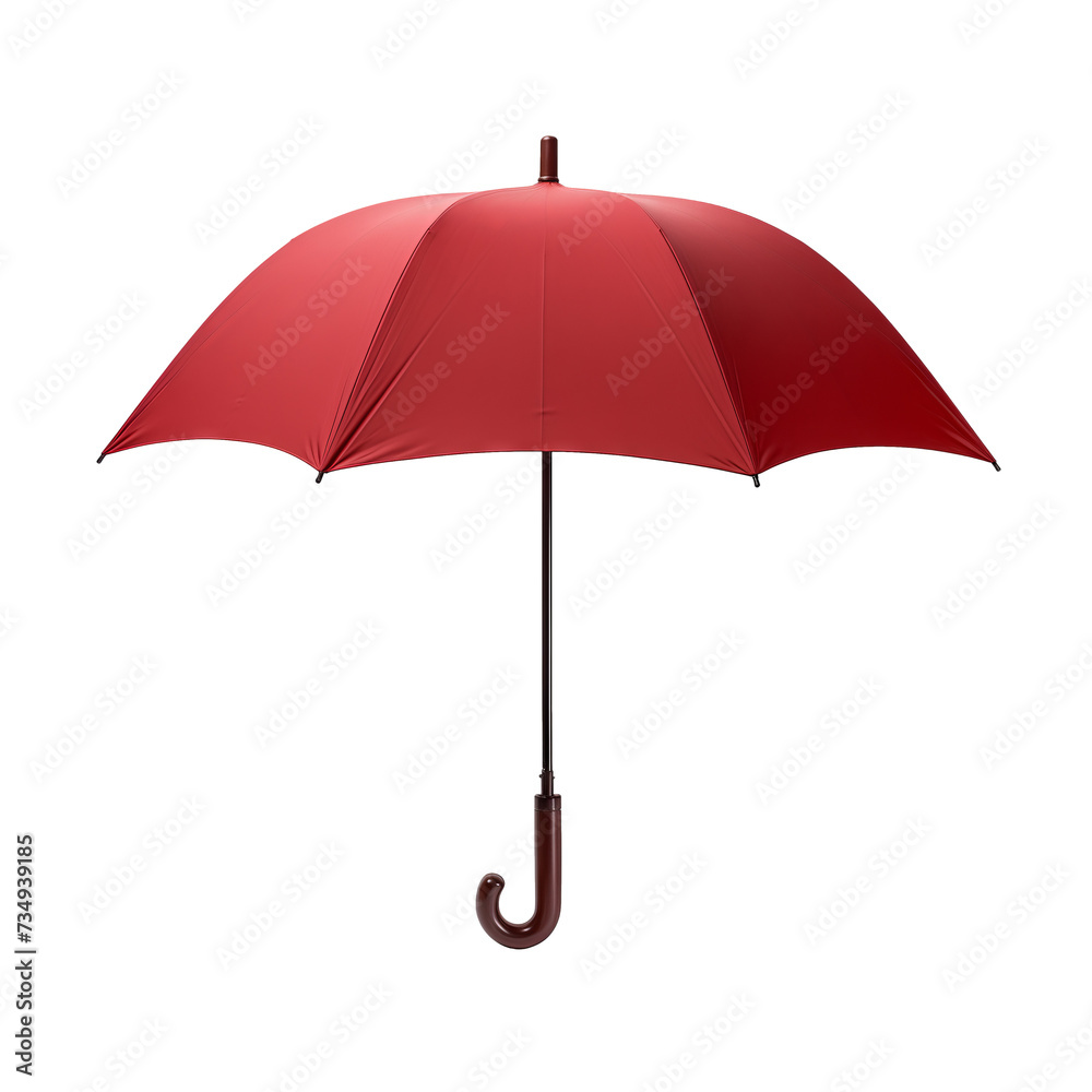 Red Umbrella isolated on a transparent background.