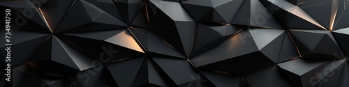 Black wall with a 3D polygonal surface, no scratches, lit by spotlights.