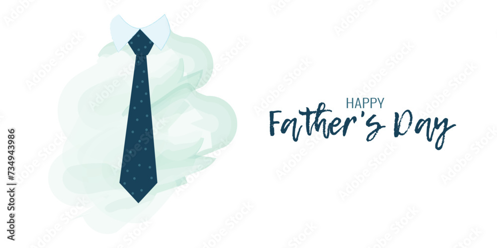 Templates Father Day holiday in watercolor style. Dark blue tie on blue background. Greeting Card or Flyer Design. Templates Father Day holiday in watercolor style. Dark blue tie on blue background. Greeting Card or Flyer Design.