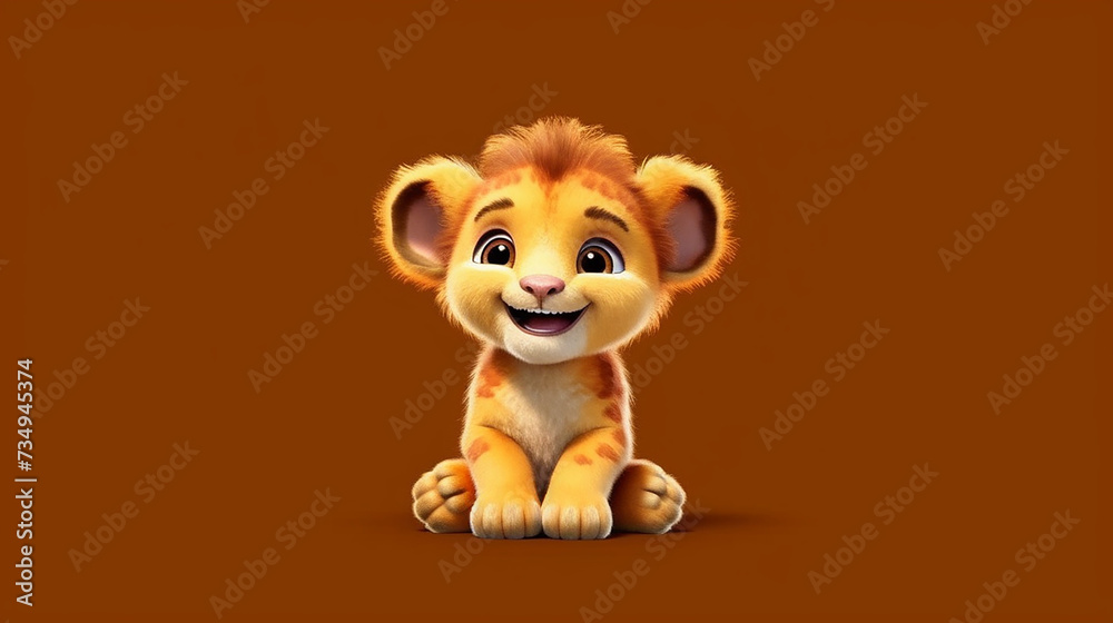 cute little cartoon lion generative ai cute little cartoon lion generative ai