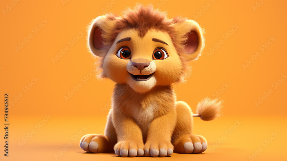 cute little cartoon lion generative ai cute little cartoon lion generative ai