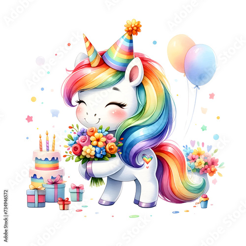 Rainbow Unicorn Birthday Pa...