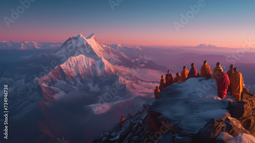 High atop a mountain peak, where the air is crisp and clear, a group of monks gathers to offer prayers and blessings for the coming year.3 © Abbas