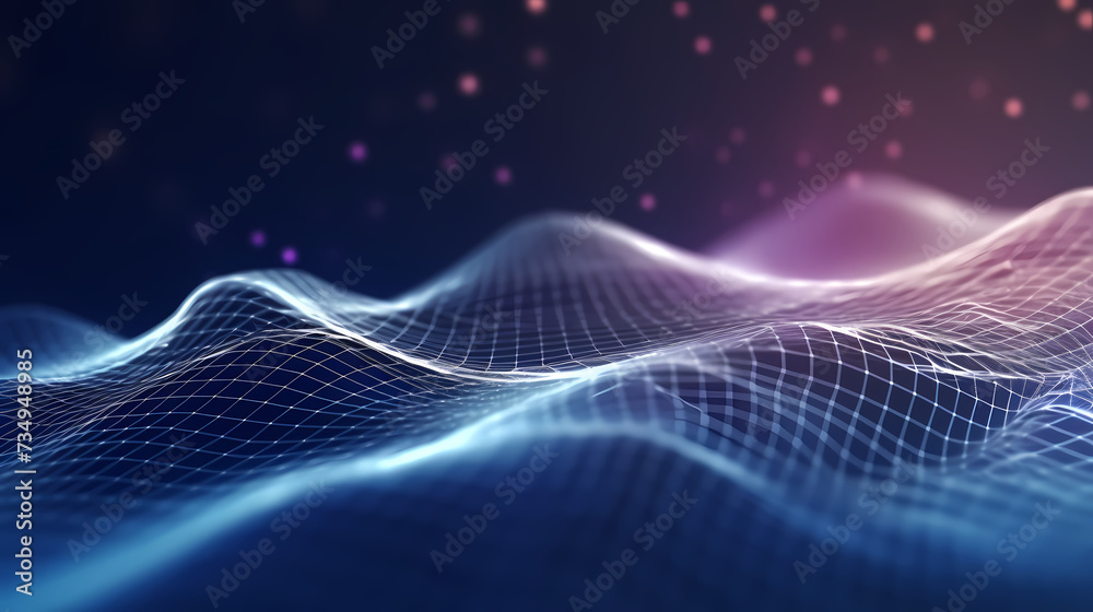 Digital technology hexagon cyber security concept, blue technology background Digital technology hexagon cyber security concept, blue technology background