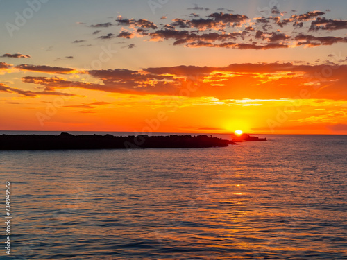 beautiful sunset over the sea