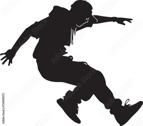 parkour silhouette vector