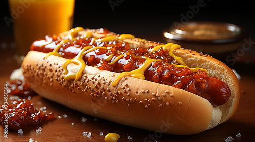 hot dog fast food realistic 3D