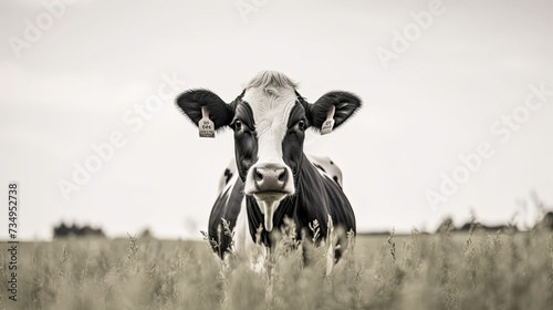 farm black and white cow