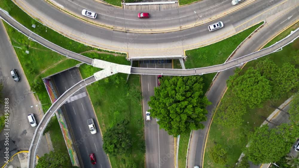 Intersection Harmony Drone View of Los Cubos and Avenida Vallarta in Guadalajara