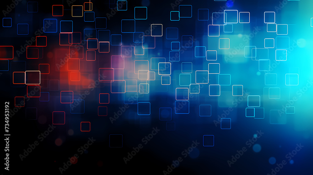 Obraz premium Digital technology hexagon cyber security concept, blue technology background