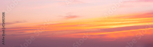 Fototapeta Naklejka Na Ścianę i Meble -  Sunset Sky with Twilight in the Evening as the colors of Sunset Cloud Nature as Sky Backgrounds, Horizon scene