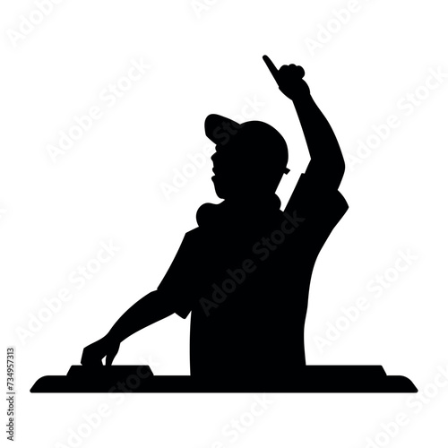 dj silhouette party