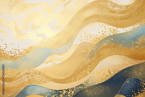 抽象的な金箔の和風背景素材