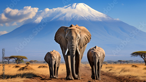 Fototapeta Elephant family