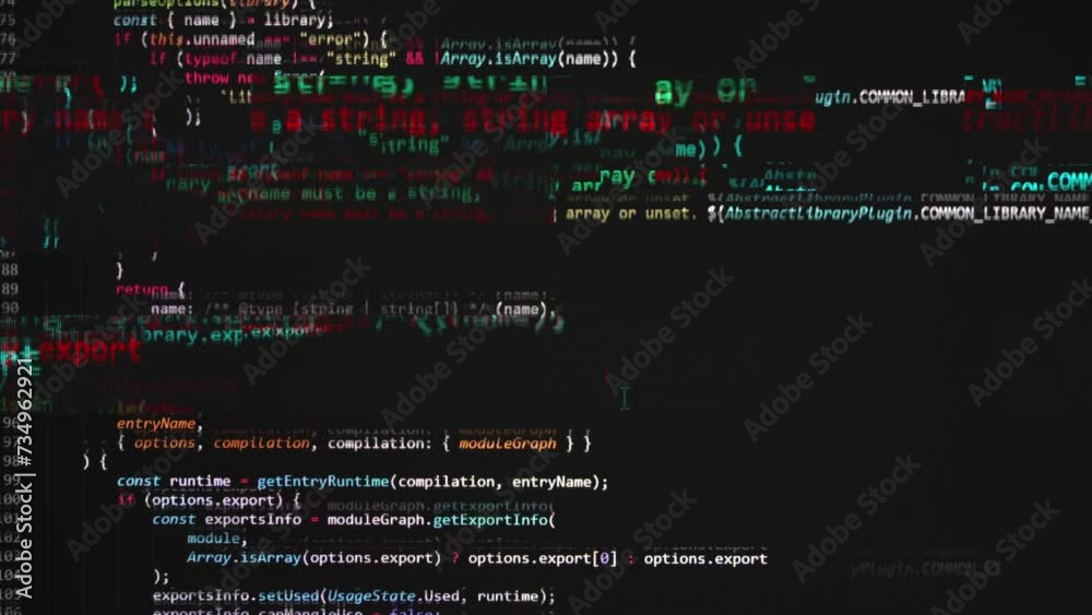 Glitch Coding monitor software digital background. Coding glitch data screen abstract background