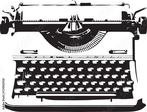 typewriter silhouette vector photo