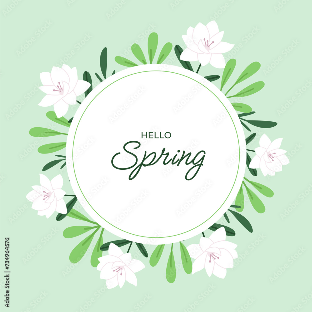 Floral spring design with white flowers