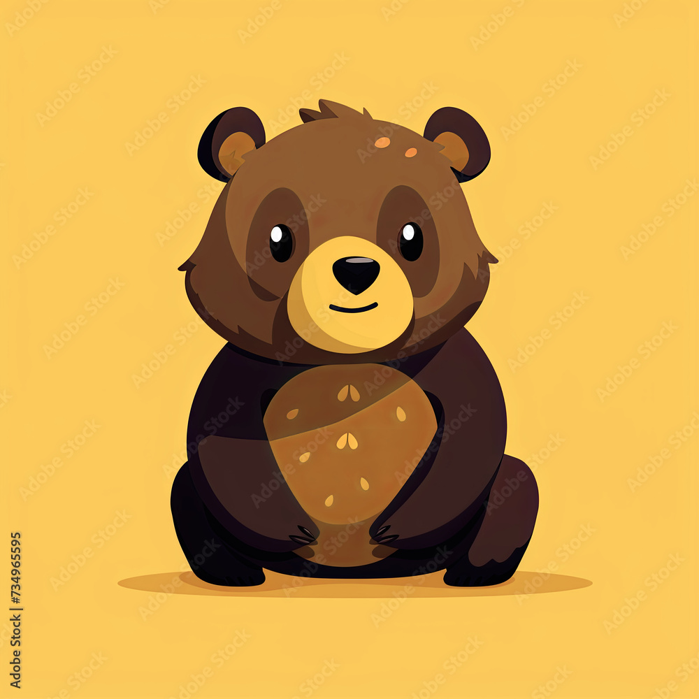 Cute baby bear cub illustration. Cute baby bear cub illustration.