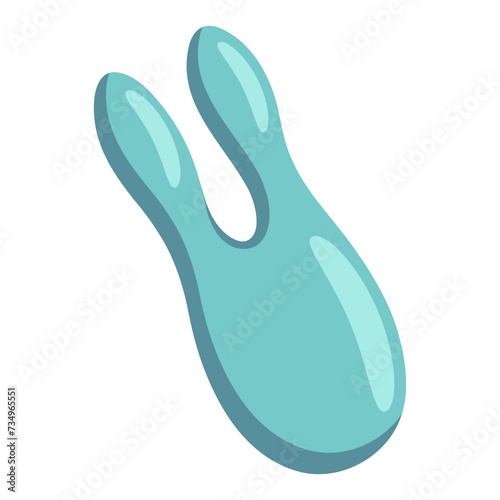 Cute clitoral vibrator. Sex toy for women. Vector flat illustration.