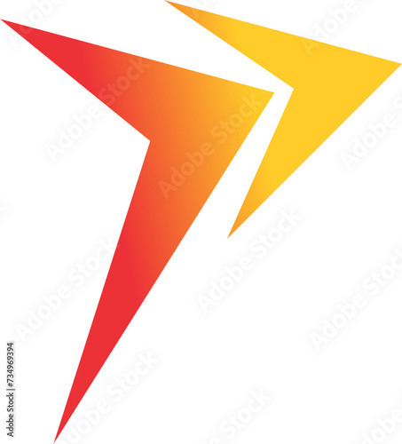 arrow triangle up logo illustration of an arrow