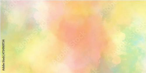 Abstract watercolor background. colorful sky with clouds. Abstract painting banner. Rainbow color sky background design. Modern and creative wallpaper. © SUBORNA