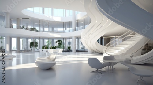 modern interior architectural visualization with AI generative