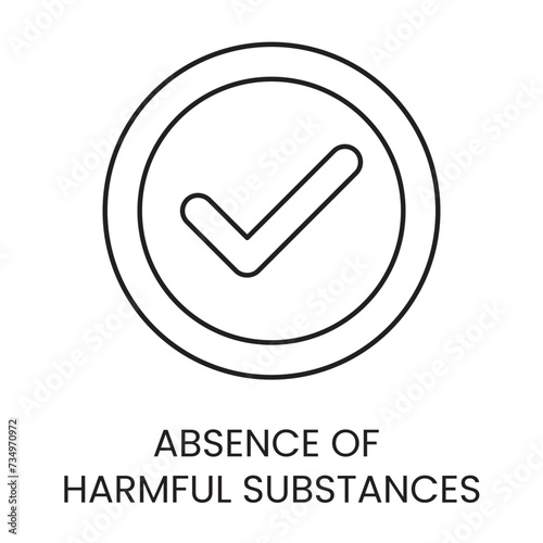 No harmful substances line icon in vector with editable stroke for packaging