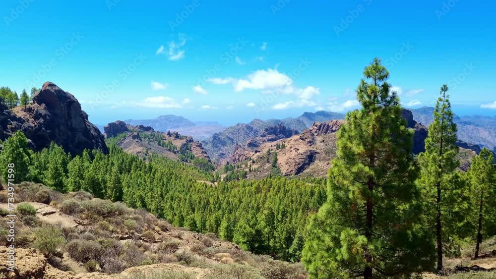 Sights from the Roque Nublo Rock Summit in Gran Canaria Spain Sights from the Roque Nublo Rock Summit in Gran Canaria Spain