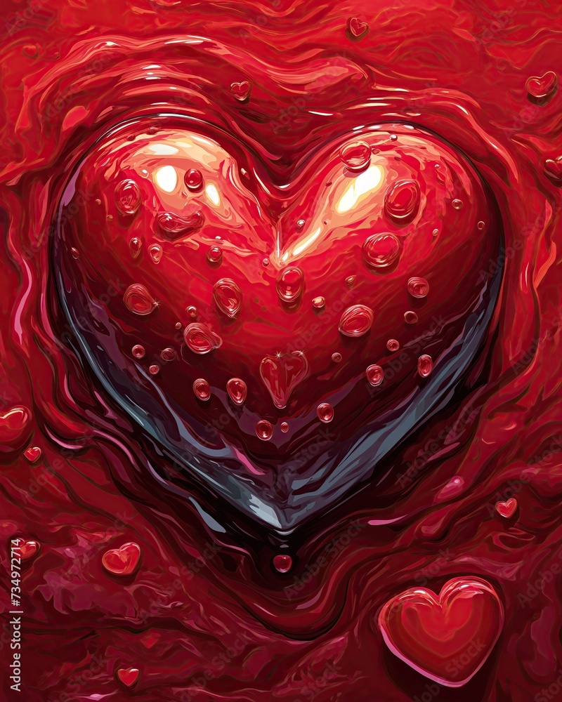 Greeting card, creative heart on abstract background. Greeting card, creative heart on abstract background.