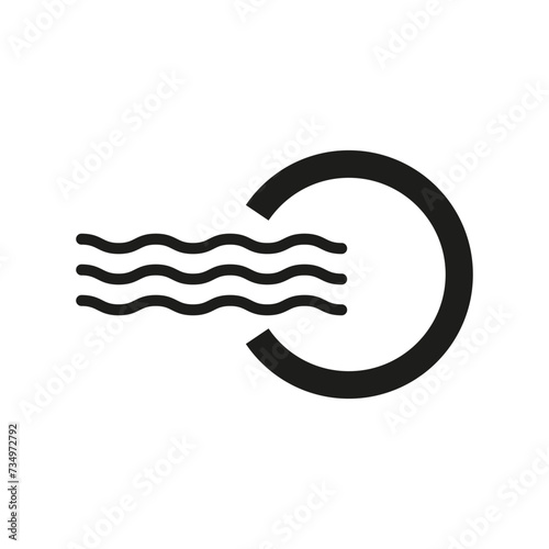 Sir filter sign. Air flow symbol. Purifier icon. Vector illustration. EPS 10.
