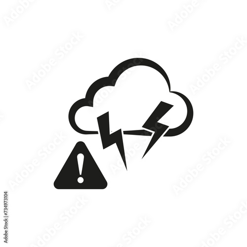 Cloud storm alert icon. Vector illustration. EPS 10.