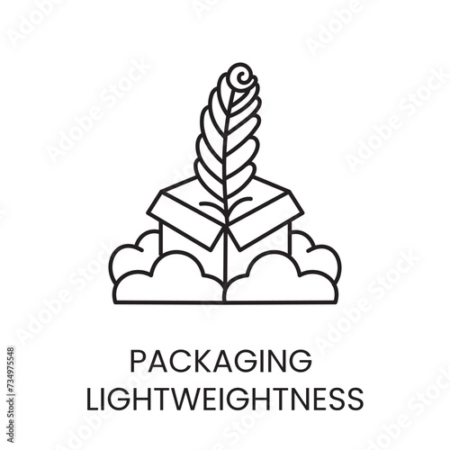 Lightness line icon in vector with editable stroke for packaging