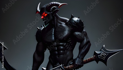 devil with sword