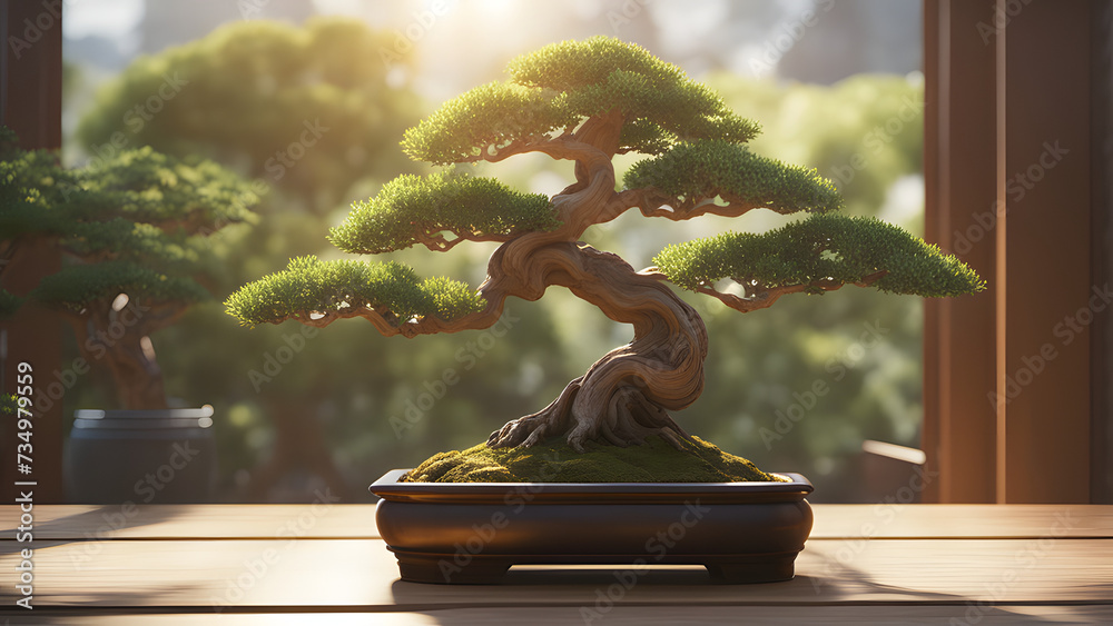 bonsai tree in a vase bonsai tree in a vase