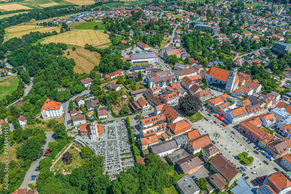 Luftaufnahme von Bad Griesbach im Niederbayerischen Bäderdreieck