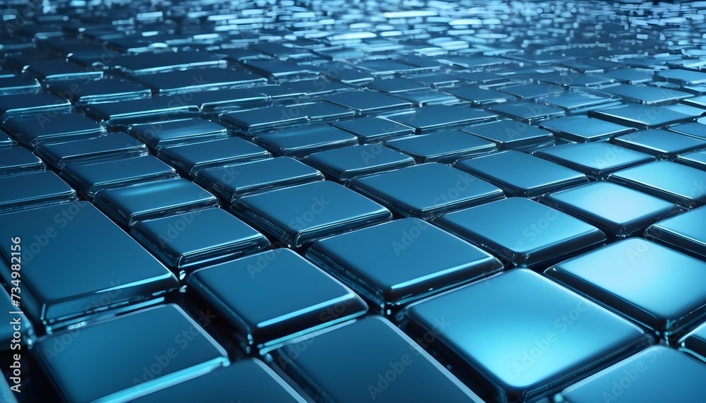 3D squares geometric pattern chrome slab, cold light 3D squares geometric pattern chrome slab, cold light
