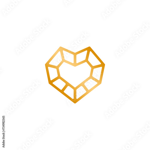 Heart of jewelry logo design